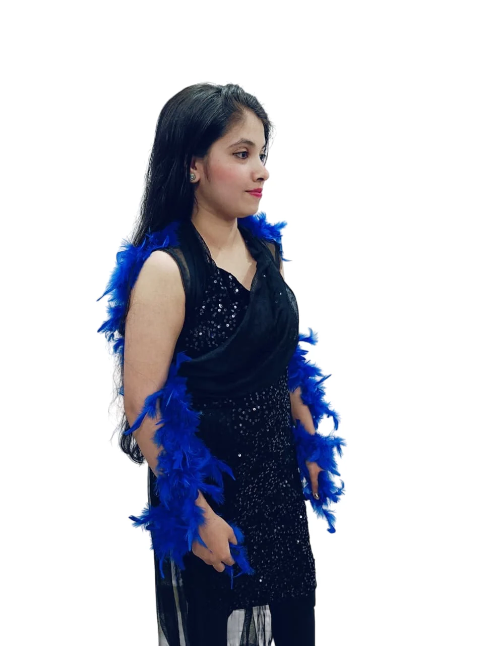 Fluffy Feather Boa Stole | Soft Feathers Scarf Evening Dress Accessory for Girls | Perfect for Dance Accessory, Costume Parties & Stylish Feather Dress Look - Image 47