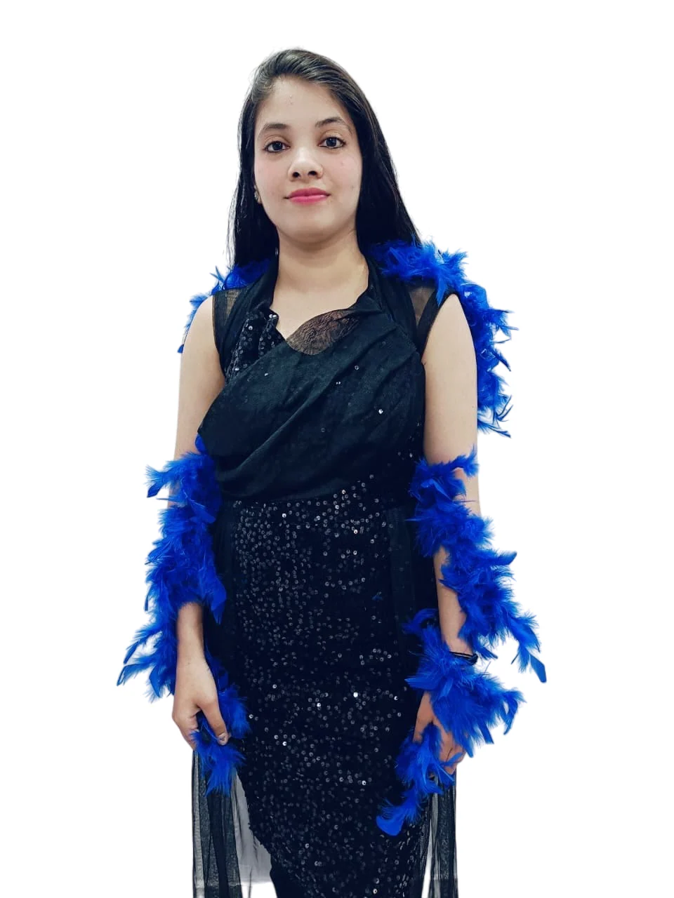 Fluffy Feather Boa Stole | Soft Feathers Scarf Evening Dress Accessory for Girls | Perfect for Dance Accessory, Costume Parties & Stylish Feather Dress Look - Image 48