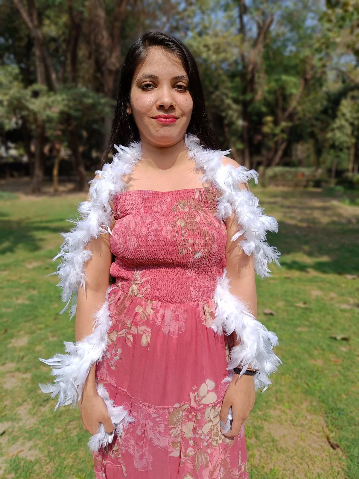 Fluffy Feather Boa Stole | Soft Feathers Scarf Evening Dress Accessory for Girls | Perfect for Dance Accessory, Costume Parties & Stylish Feather Dress Look - Image 9