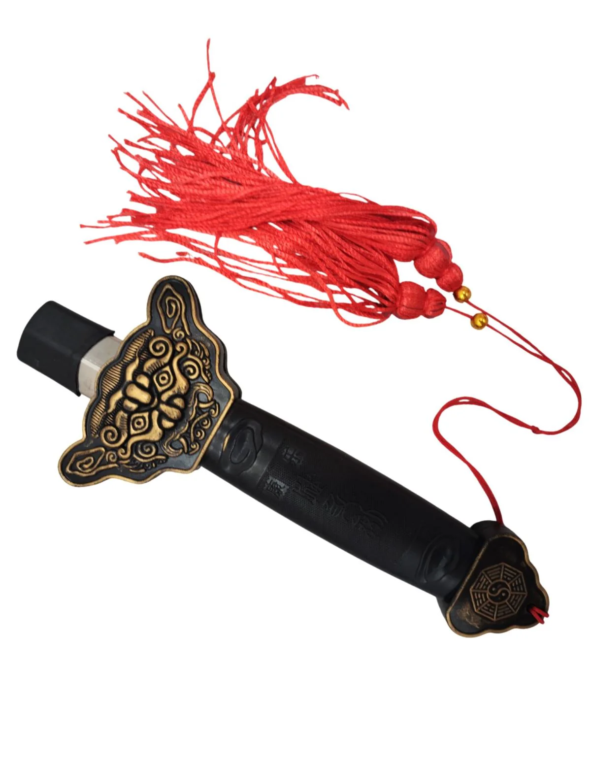 Foldable Ninja Sword for Kids (5+) & Adults – 32" Smooth Steel Blade with Plastic Handle & Red Tassel – Safe Fancy Dress Accessory & Cosplay Prop
