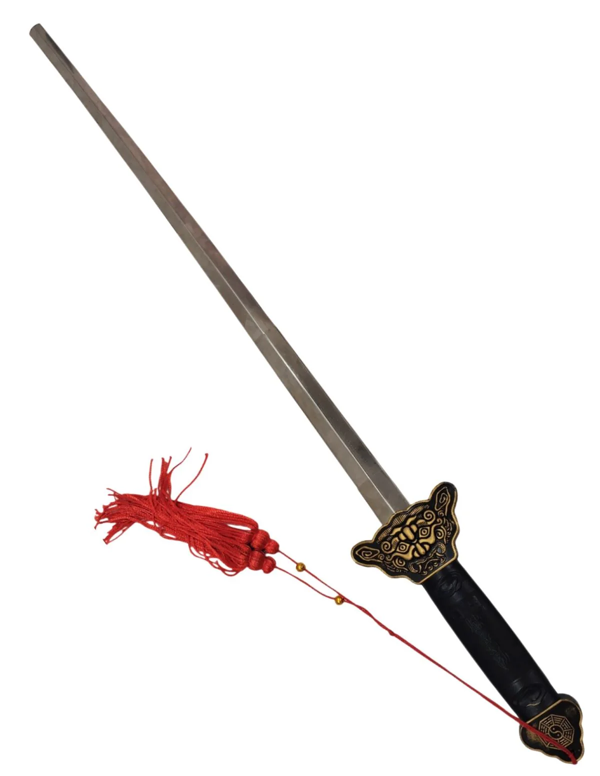 Foldable Ninja Sword for Kids (5+) & Adults – 32" Smooth Steel Blade with Plastic Handle & Red Tassel – Safe Fancy Dress Accessory & Cosplay Prop - Image 4