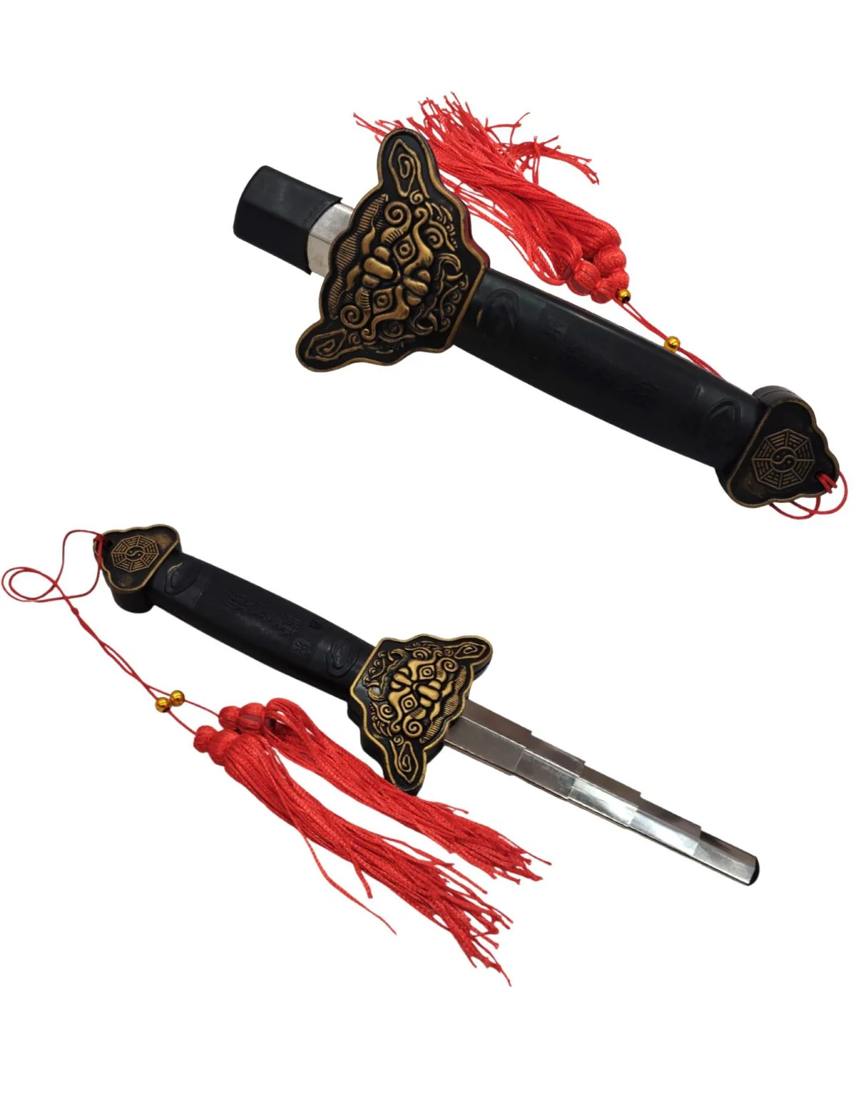 Foldable Ninja Sword for Kids (5+) & Adults – 32" Smooth Steel Blade with Plastic Handle & Red Tassel – Safe Fancy Dress Accessory & Cosplay Prop - Image 6