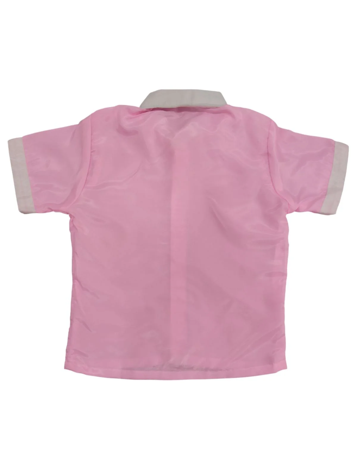 Girls Skirt and Shirt Set | Collared Top with Bow & Denim Net Flared Skirt | Formal & Casual Wear for Kids | Multicolor Striped Dress Set - Image 12