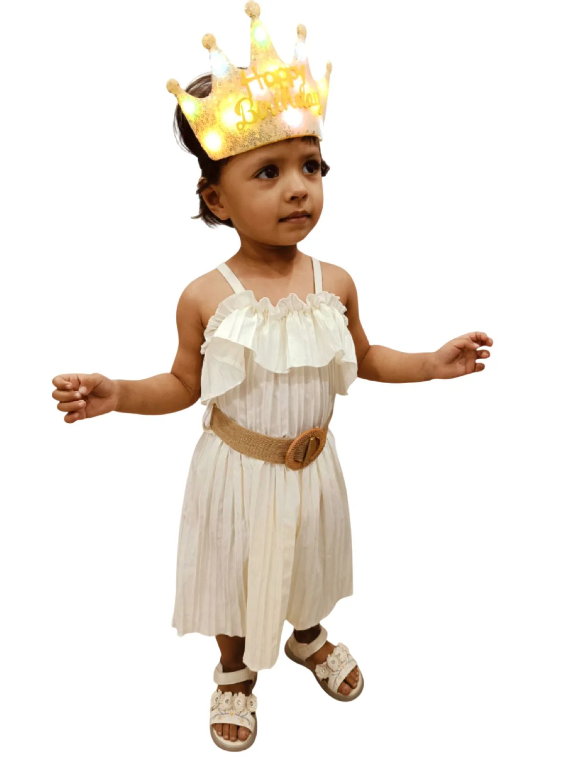 Assorted Glowing LED Happy Birthday Headband Crown Accessories for Girls – 3 Modes Changing Lights, Sparkly Birthday Crown with Adjustable Size for Party and Celebration - Image 12