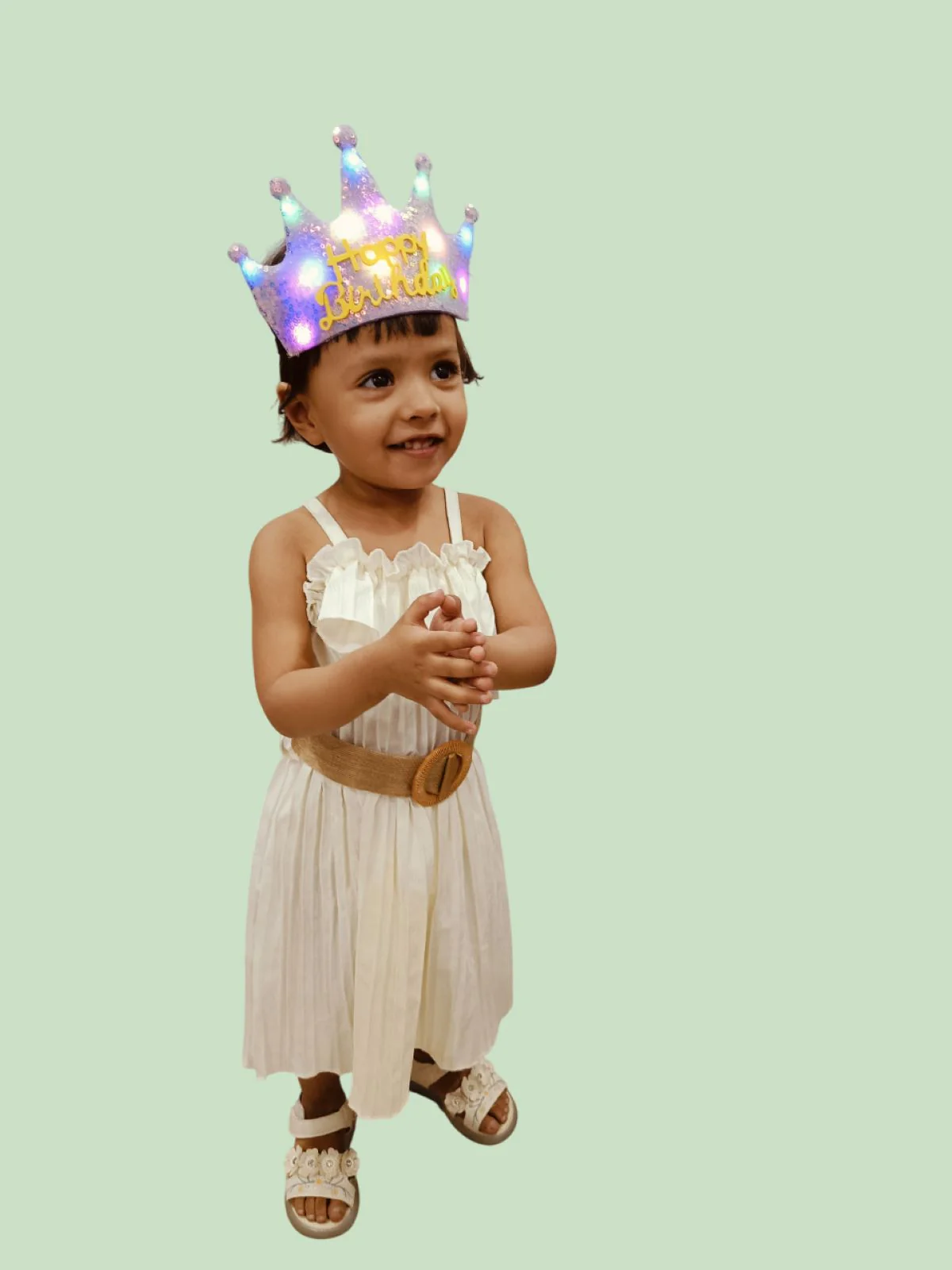 Assorted Glowing LED Happy Birthday Headband Crown Accessories for Girls – 3 Modes Changing Lights, Sparkly Birthday Crown with Adjustable Size for Party and Celebration - Image 15