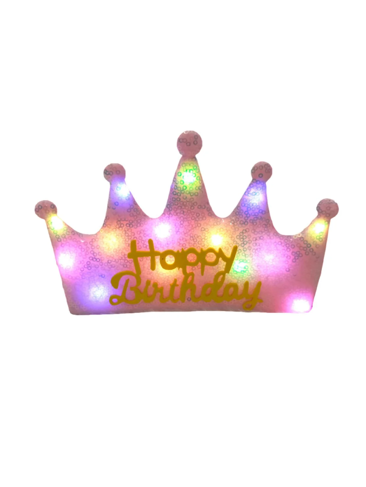 Assorted Glowing LED Happy Birthday Headband Crown Accessories for Girls – 3 Modes Changing Lights, Sparkly Birthday Crown with Adjustable Size for Party and Celebration - Image 4