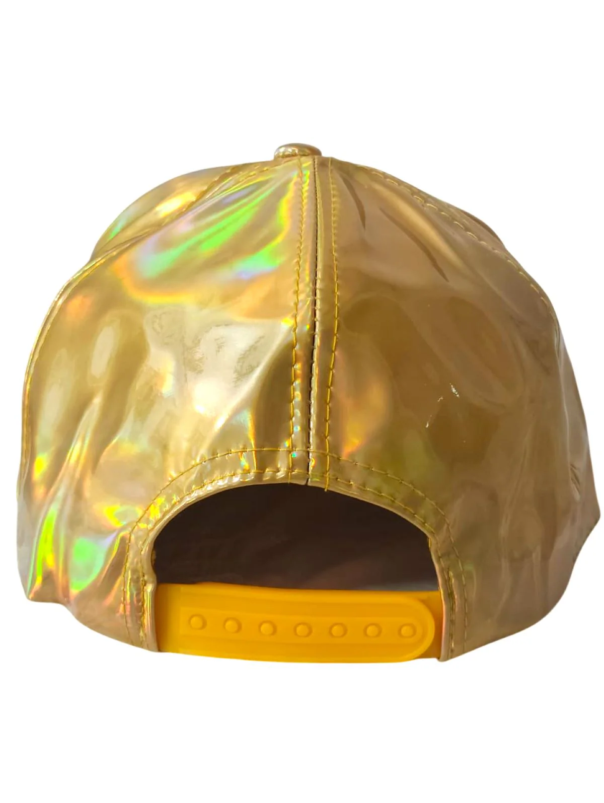 Golden Reflective Street Dance Cap – Adjustable Holographic Snapback Hat for Performers, Party & Hip-Hop Style Fancy Dress Accessory for Girls & Boys - Image 4