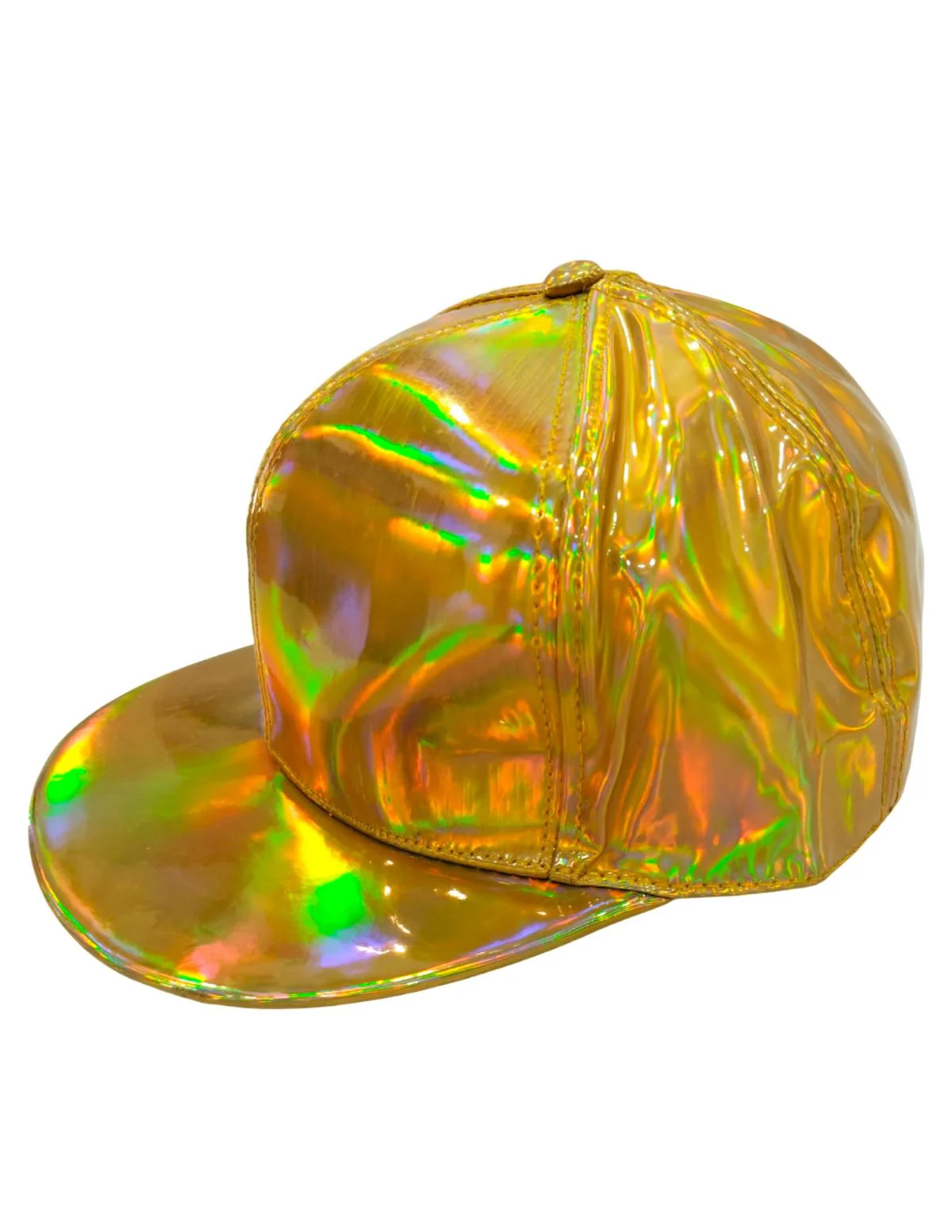 Golden Reflective Street Dance Cap – Adjustable Holographic Snapback Hat for Performers, Party & Hip-Hop Style Fancy Dress Accessory for Girls & Boys - Image 5