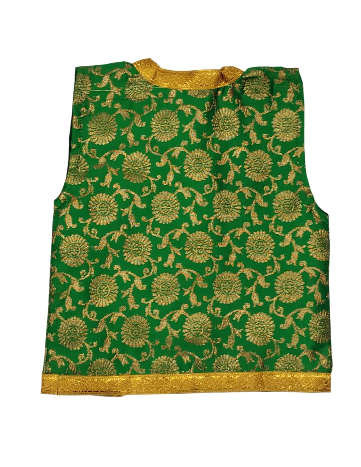 Green Qawwali Jacket & Cap Combo for Kids | Green Embroidered Ethnic Fancy Dress Costume | Sufi Singer Kurta Style Waistcoat & Head Cap for Theme Parties & Stage Shows - Image 7