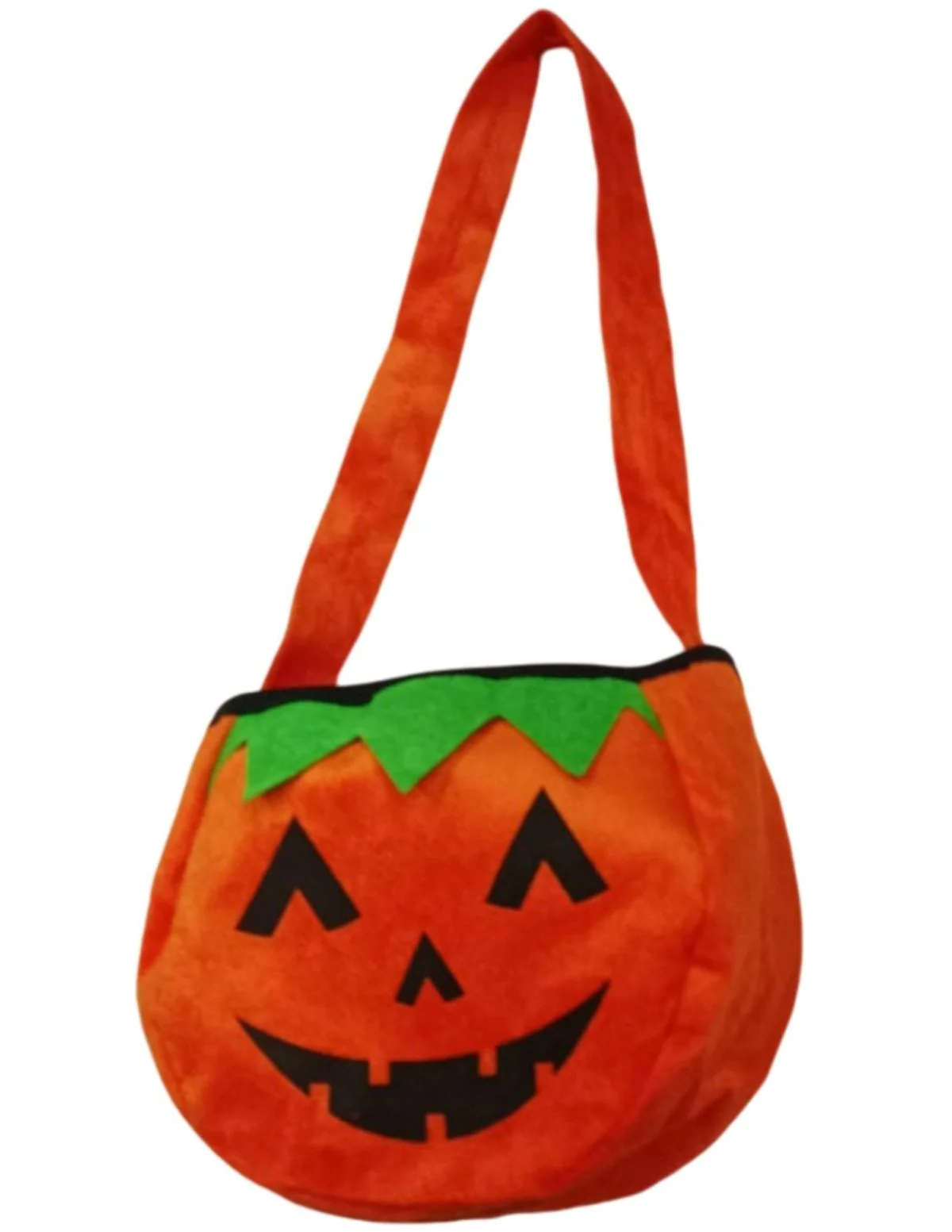 Halloween Accessories Combo - Pumpkin Trick & Treat Candy Basket Cloth with Dracula Teeth & Skeleton Scary Halloween Mask & Black Superhero Mask Halloween Costume Fancy Dress Pack of 4 Accessories - Image 2
