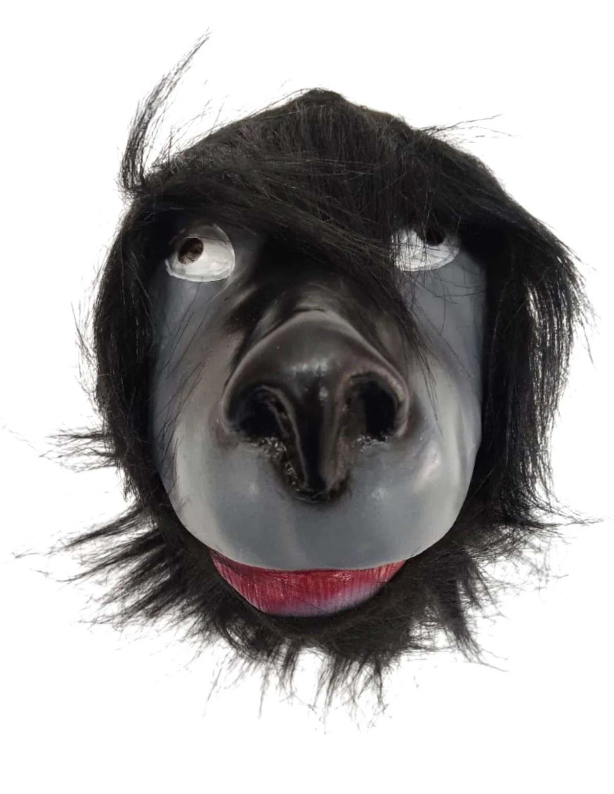 Jamwant Mythological Fancy Dress Mask – Grey & Black Face Mask with Hair Outline for Ramleela Role Play | Adult Size