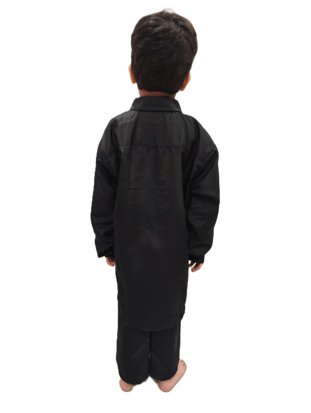 Kashmiri Dress for Boys – Traditional Black Pathani Suit Set | Kashmiri Suit for Kids with Collared Kurta & Pajama | Ethnic Kashmiri Dress for Cultural Events & Fancy Dress - Image 3