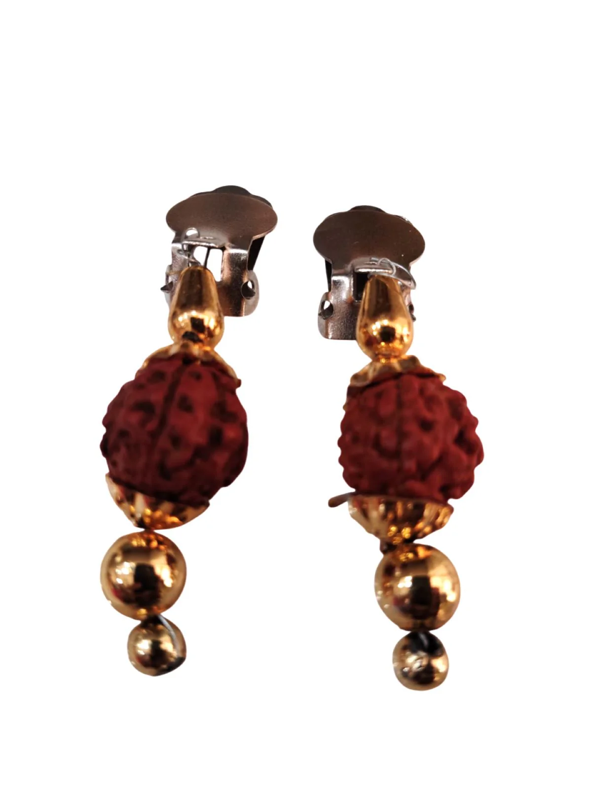 Natural Brown Rudraksh Golden Plated Rudraksha Jewellery Set with Golden Beads – Rudraksha Mala for Ramleela, Festivals & Spiritual Events | Ideal for Kids & Adults - Image 10