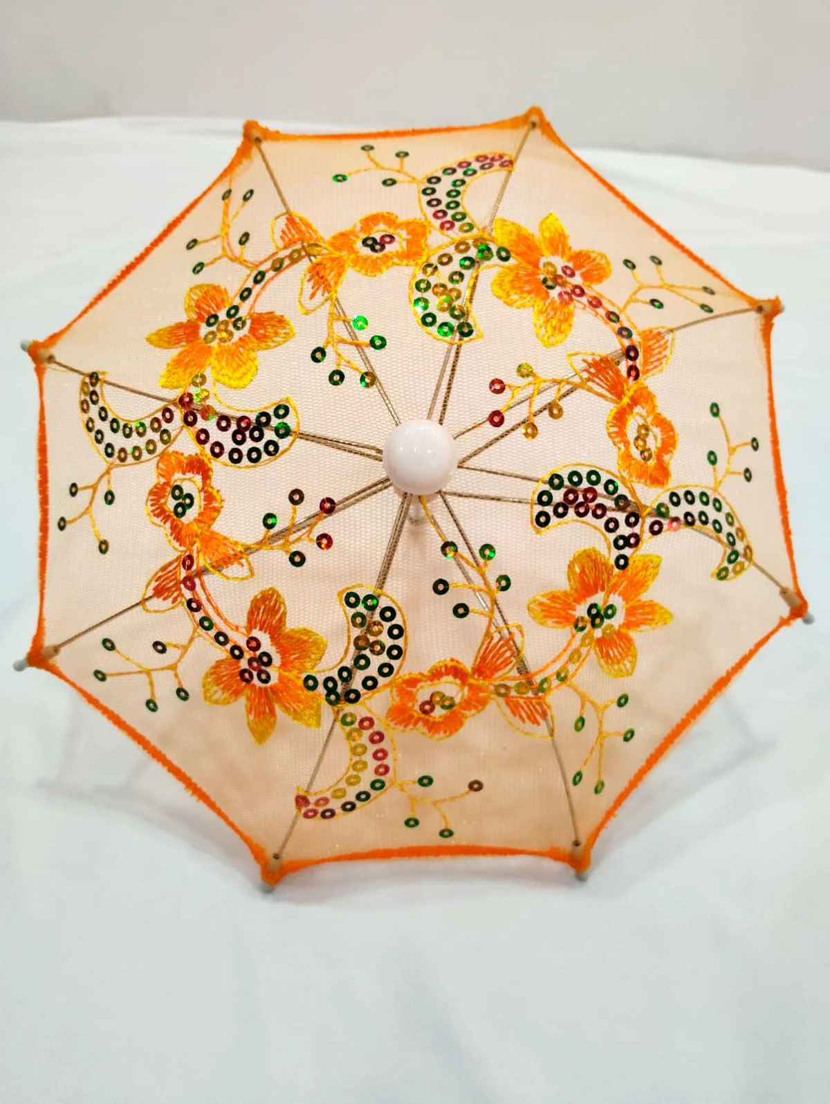 Net Parasol Assorted Umbrella with Embroidery for Kids Costume Accessories for Photoshoots, Decorations & Special Occasions - Image 8