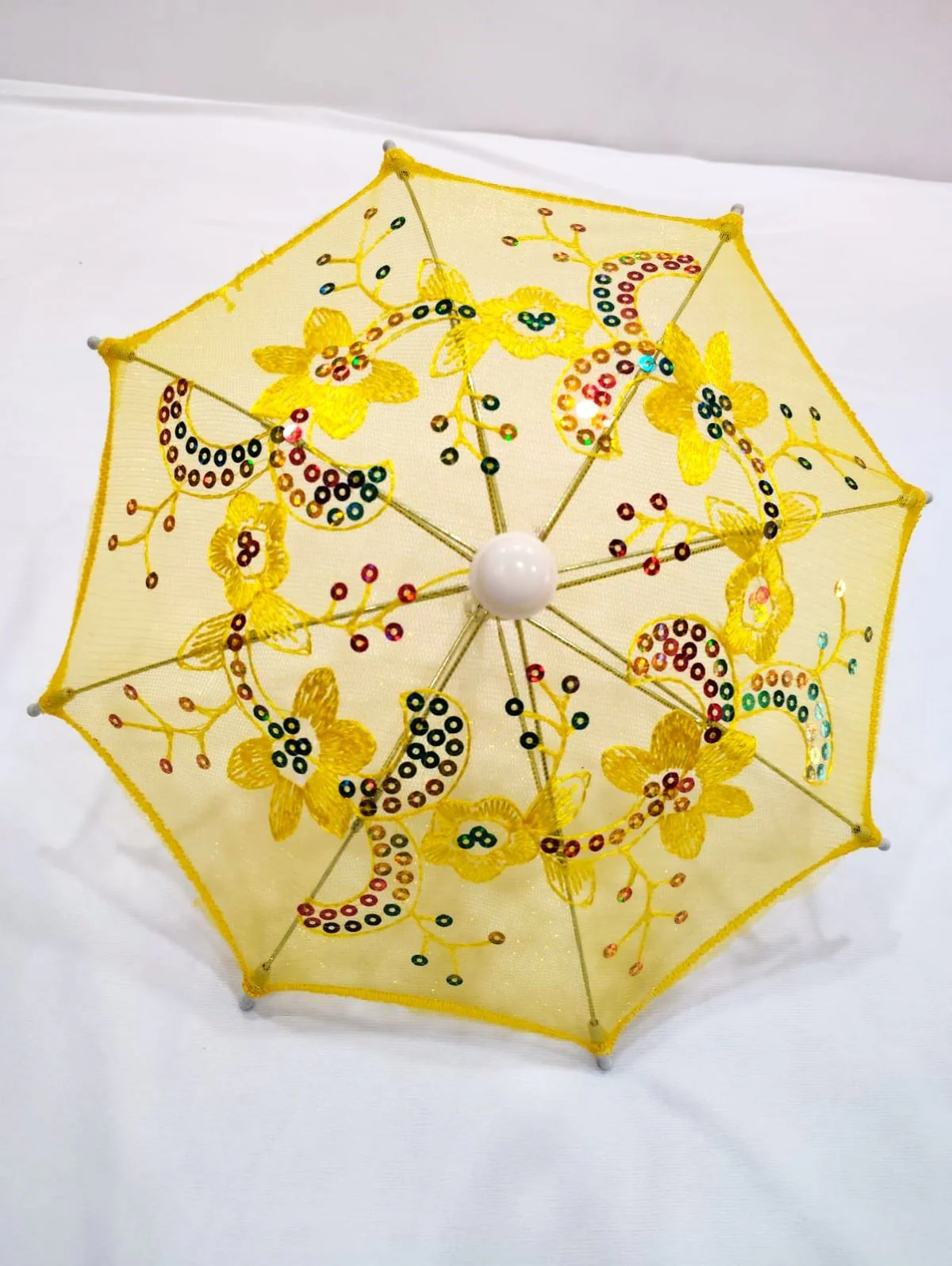 Net Parasol Assorted Umbrella with Embroidery for Kids Costume Accessories for Photoshoots, Decorations & Special Occasions - Image 9