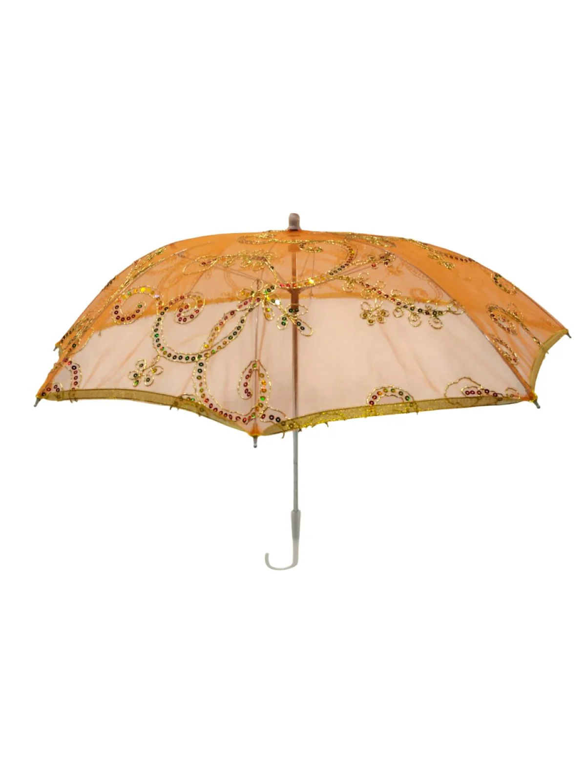 Net Parasol Umbrella with Embroidery – Kids & Adults Costume Accessories for Photoshoots, Decorations & Special Occasions - Image 3
