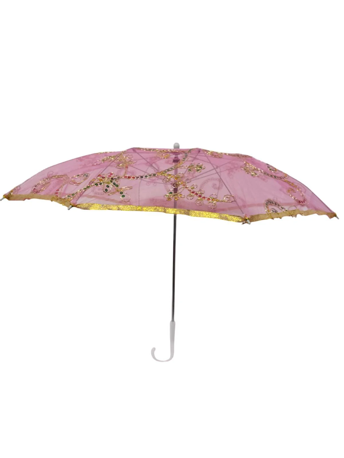 Net Parasol Umbrella with Embroidery – Kids & Adults Costume Accessories for Photoshoots, Decorations & Special Occasions - Image 4