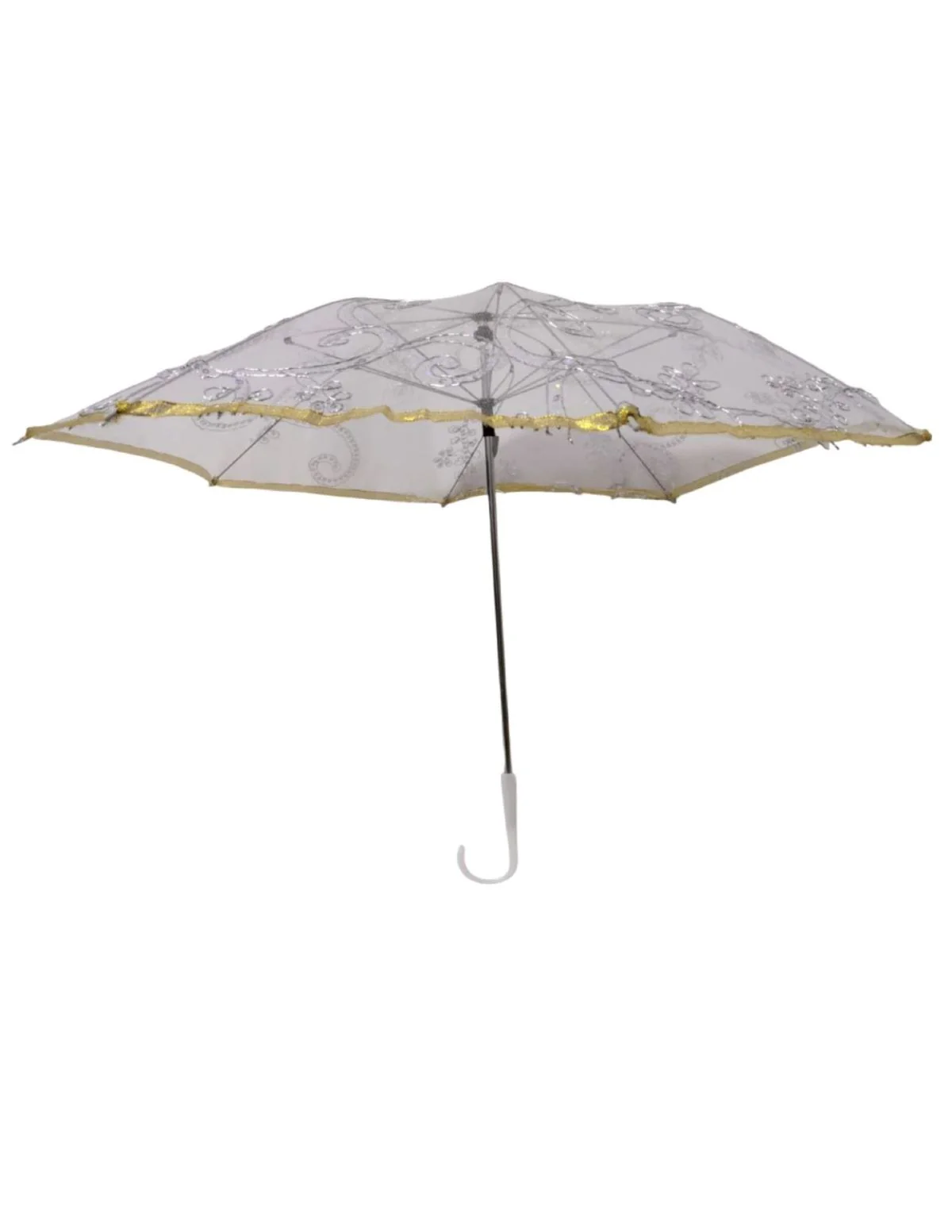 Net Parasol Umbrella with Embroidery – Kids & Adults Costume Accessories for Photoshoots, Decorations & Special Occasions - Image 6