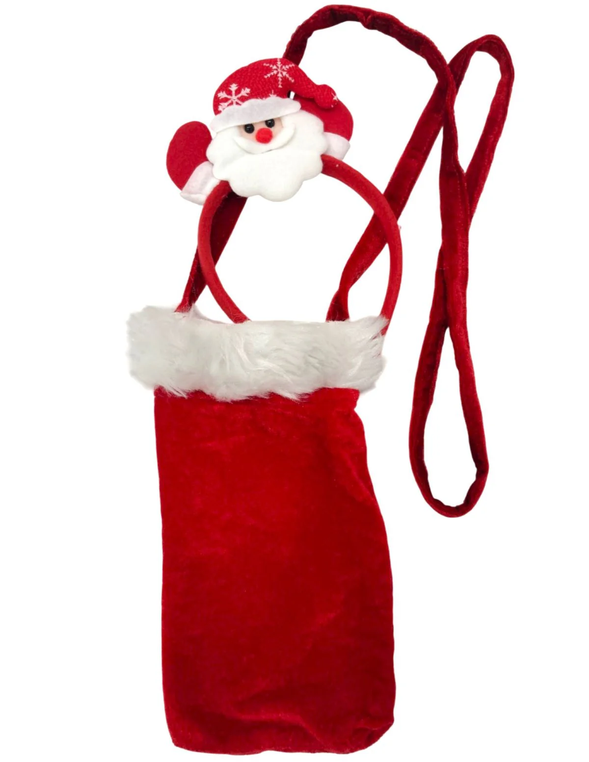 Pack of 2 Christmas Accessory Set Santa Headband and Goodies Bag Combo For Girls | Kids - Image 2