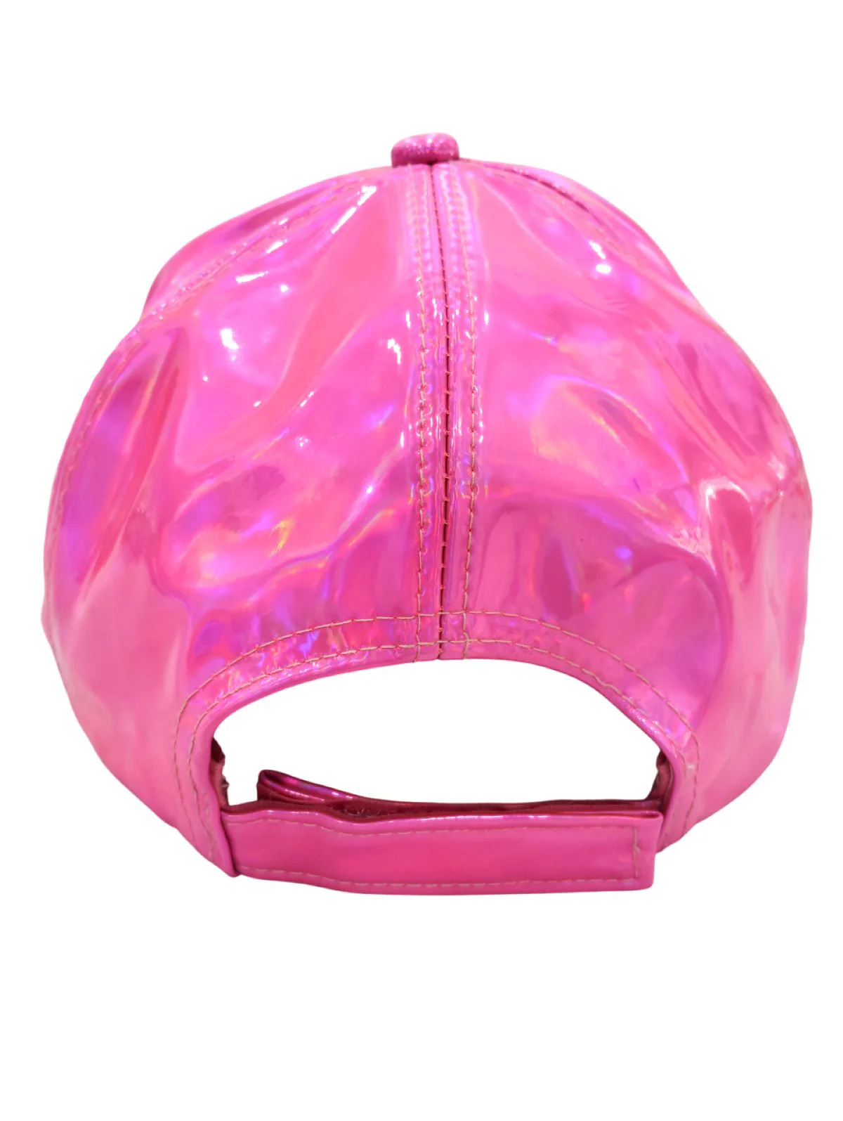 Pink Reflective Street Dance Cap – Adjustable Holographic Snapback Hat for Performers, Party & Hip-Hop Style Fancy Dress Accessory for Girls & Boys - Image 3