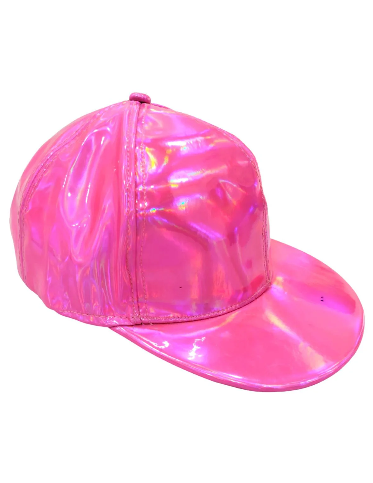 Pink Reflective Street Dance Cap – Adjustable Holographic Snapback Hat for Performers, Party & Hip-Hop Style Fancy Dress Accessory for Girls & Boys - Image 4