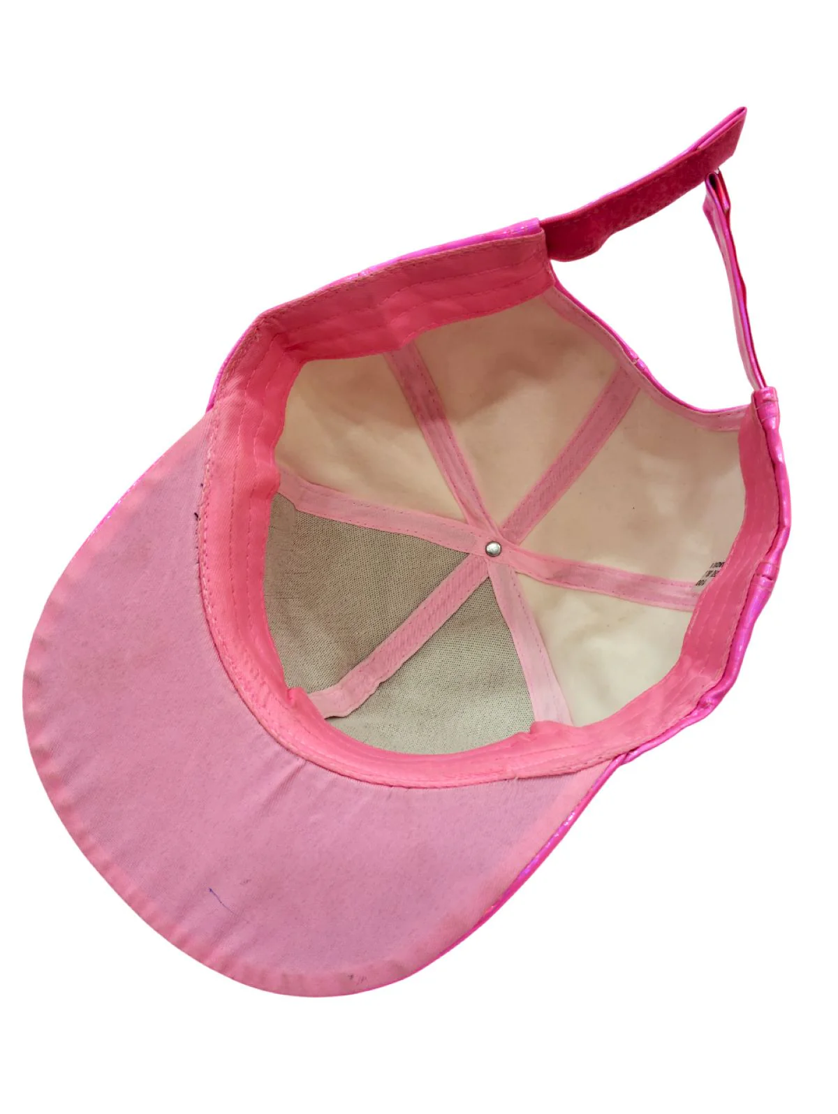 Pink Reflective Street Dance Cap – Adjustable Holographic Snapback Hat for Performers, Party & Hip-Hop Style Fancy Dress Accessory for Girls & Boys - Image 6
