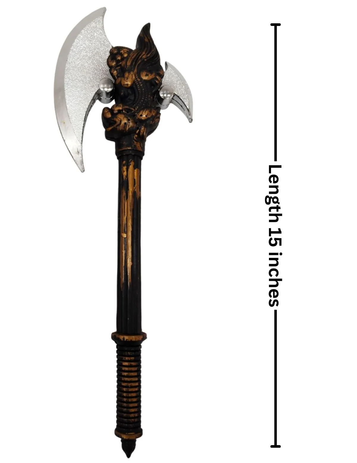 Plastic Dragon Battle Axe Prop for Kids & Adults | Fantasy Weapon Inspired by Parshuram Axe | Medieval Cosplay & Fancy Dress Accessory | Lightweight Plastic Double-Blade Toy - Image 2