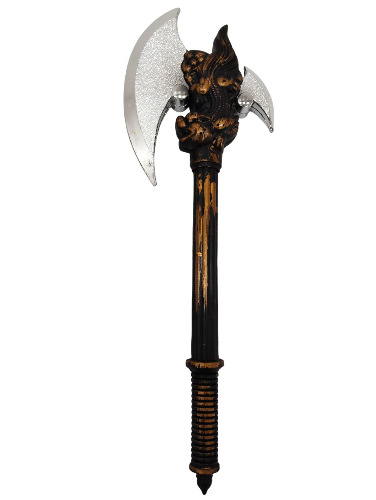 Plastic Dragon Battle Axe Prop for Kids & Adults | Fantasy Weapon Inspired by Parshuram Axe | Medieval Cosplay & Fancy Dress Accessory | Lightweight Plastic Double-Blade Toy - Image 3