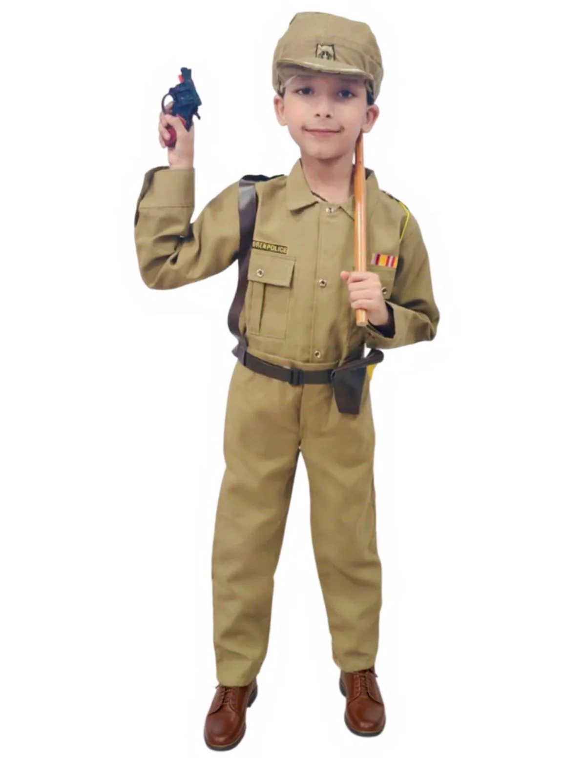 Police Dress for Kids | 7 Pcs Set Police Uniform Costume – Professionals & Helpers Theme | Ideal for Fancy Dress, Role Play, Independence Day & School Events - Image 7