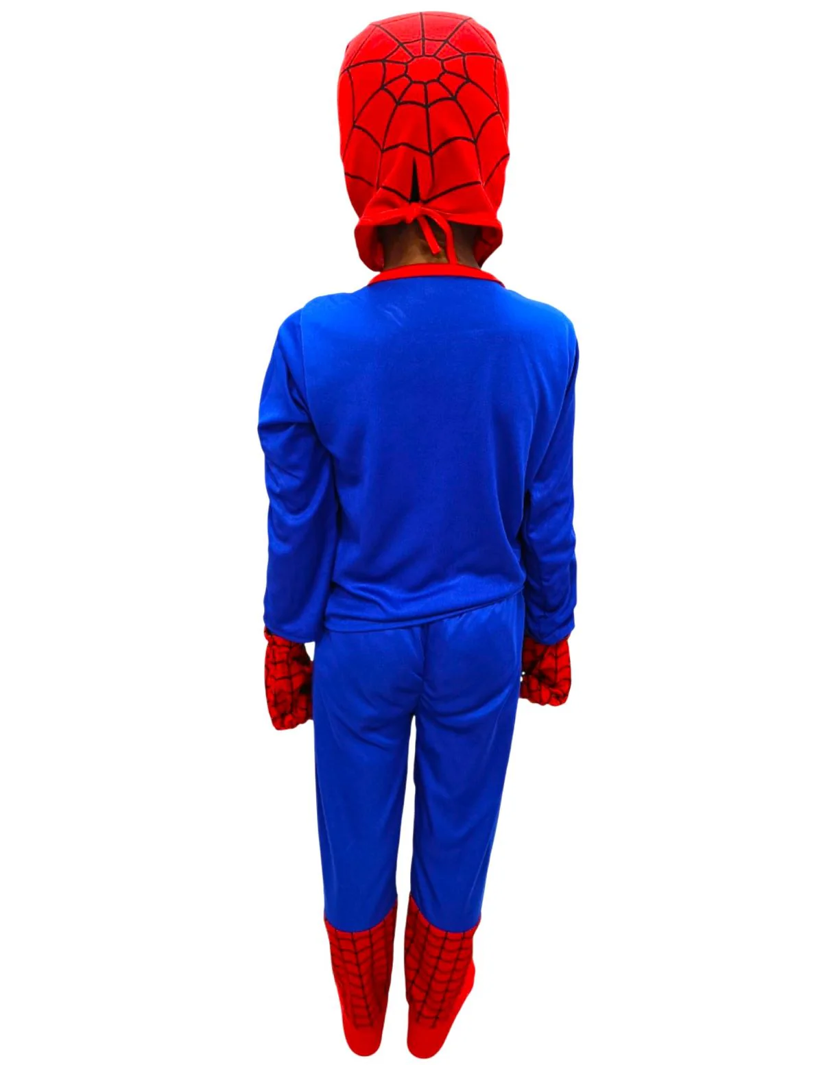 5 Pc Set Red and Blue Super Hero Dress for Boys | Superhero Dress with Top, Bottom, Mask, Gloves, and Socks | Birthday Party Prop, Halloween Theme Cosplay Dress - Image 4
