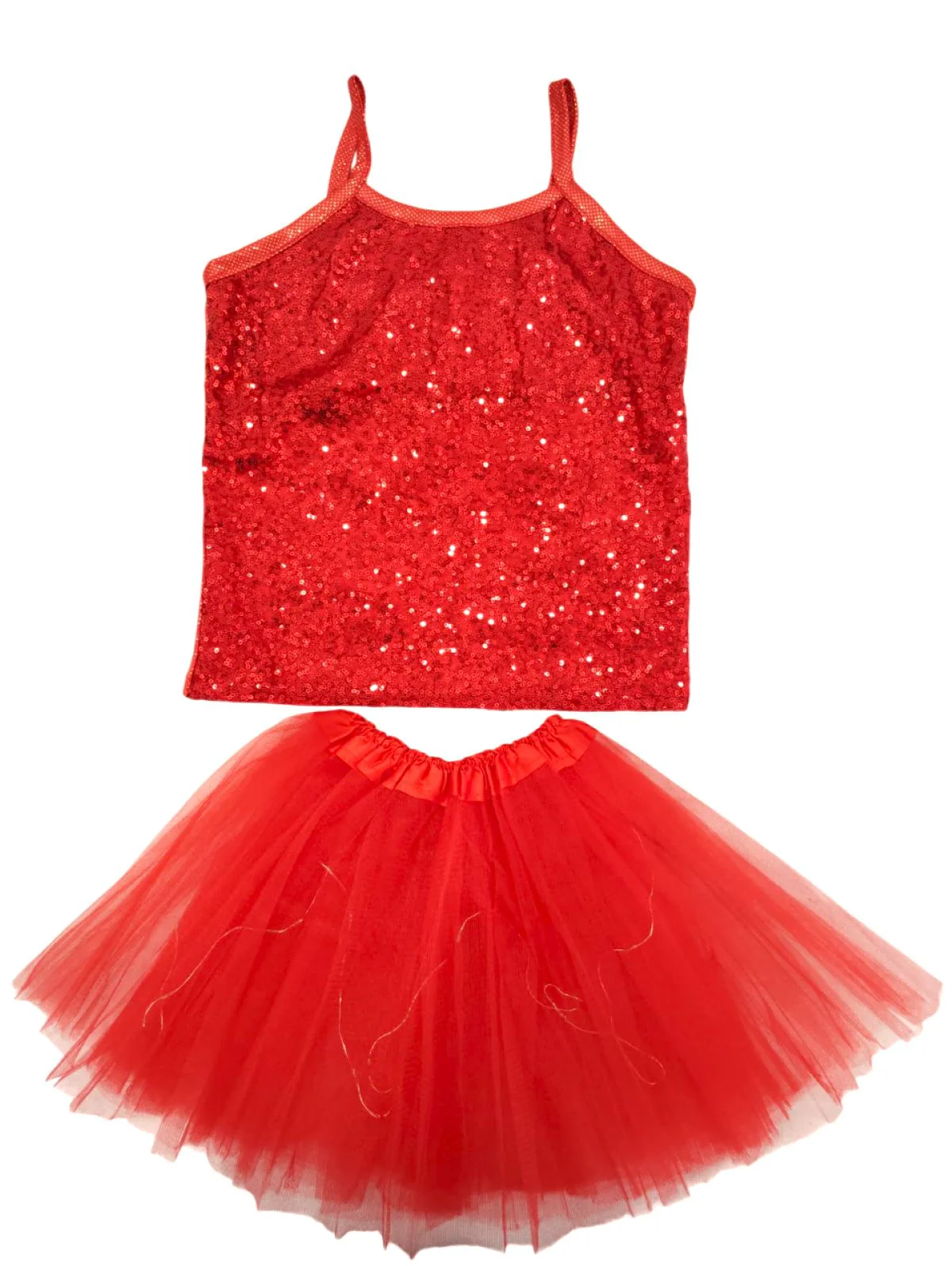 Red LED Light Skirt with Matching Sequin Top for Girls (4–7 Years) – Multicolor Light-Up Tutu Dress Set with Built-in Battery | Fancy Dress & Dance Costume - Image 7