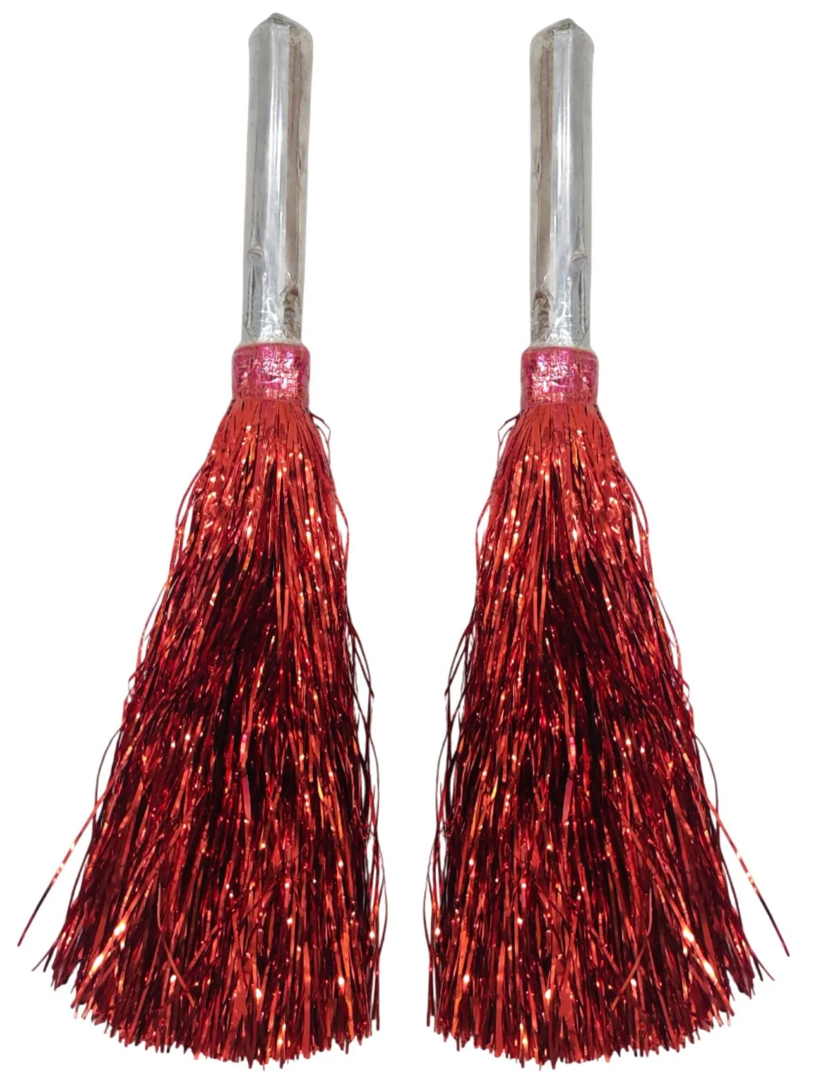 Red Pom Pom with Stick | Cheerleader Pompoms for Kids Dance | Pom Poms for Kids for Dance & Sports Events | Cheer Girls Pom Pom for School Annual Day | Fancy Dress Costume Acessory