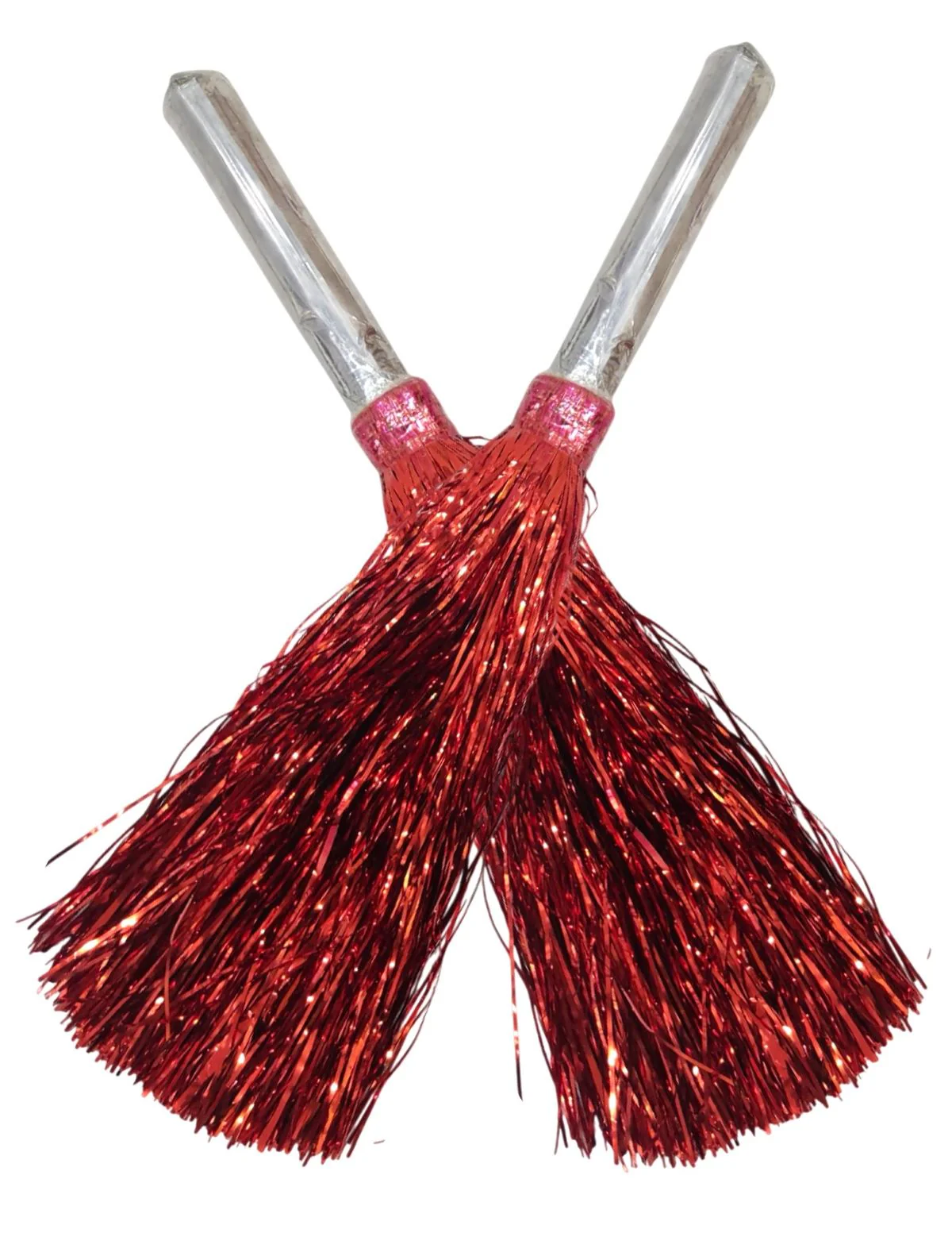 Red Pom Pom with Stick | Cheerleader Pompoms for Kids Dance | Pom Poms for Kids for Dance & Sports Events | Cheer Girls Pom Pom for School Annual Day | Fancy Dress Costume Acessory - Image 2
