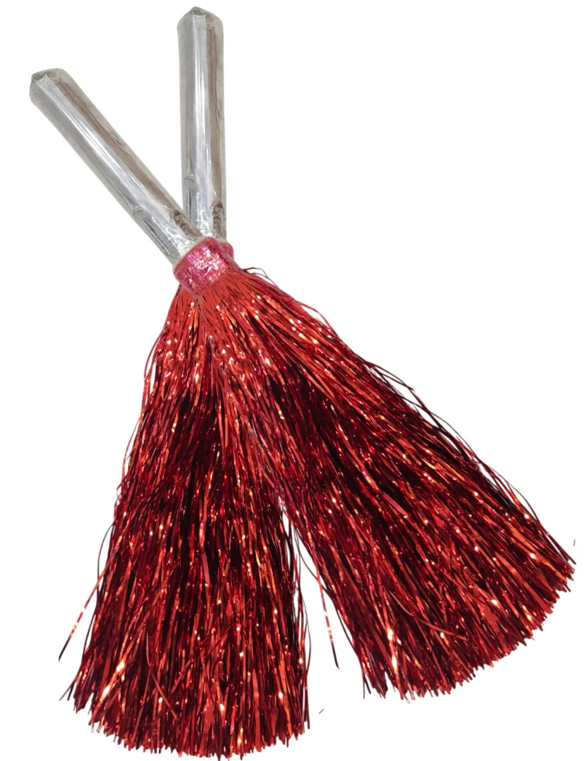 Red Pom Pom with Stick | Cheerleader Pompoms for Kids Dance | Pom Poms for Kids for Dance & Sports Events | Cheer Girls Pom Pom for School Annual Day | Fancy Dress Costume Acessory - Image 3