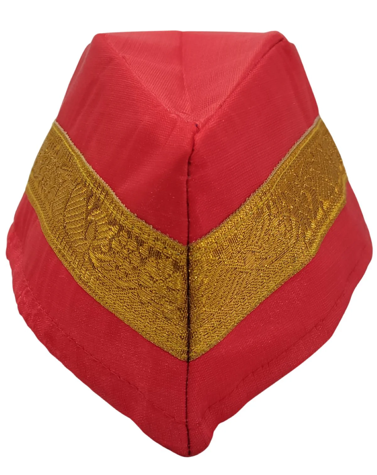 Red Qawwali Jacket & Cap Combo for Kids | Red Embroidered Ethnic Fancy Dress Costume | Sufi Singer Kurta Style Waistcoat & Head Cap for Theme Parties & Stage Shows - Image 9