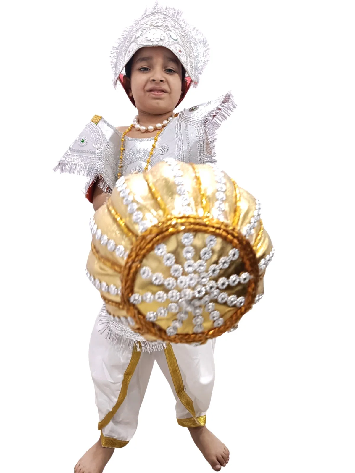 Royal Golden Gada Mace Club Hanuman Costume Accessory Traditional Weapon Plastic Toy for Kids and Boys - 22 Inches - Image 2