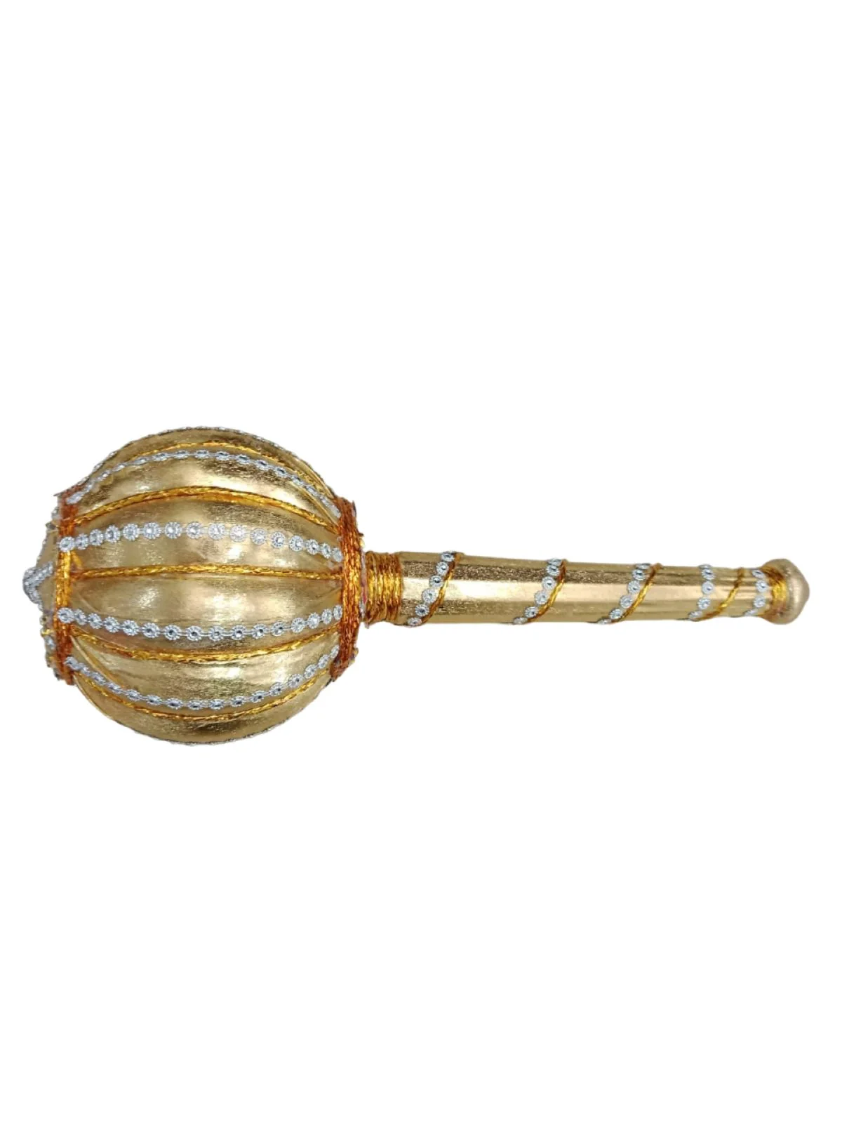 Royal Golden Gada Mace Club Hanuman Costume Accessory Traditional Weapon Plastic Toy for Kids and Boys - 22 Inches - Image 3