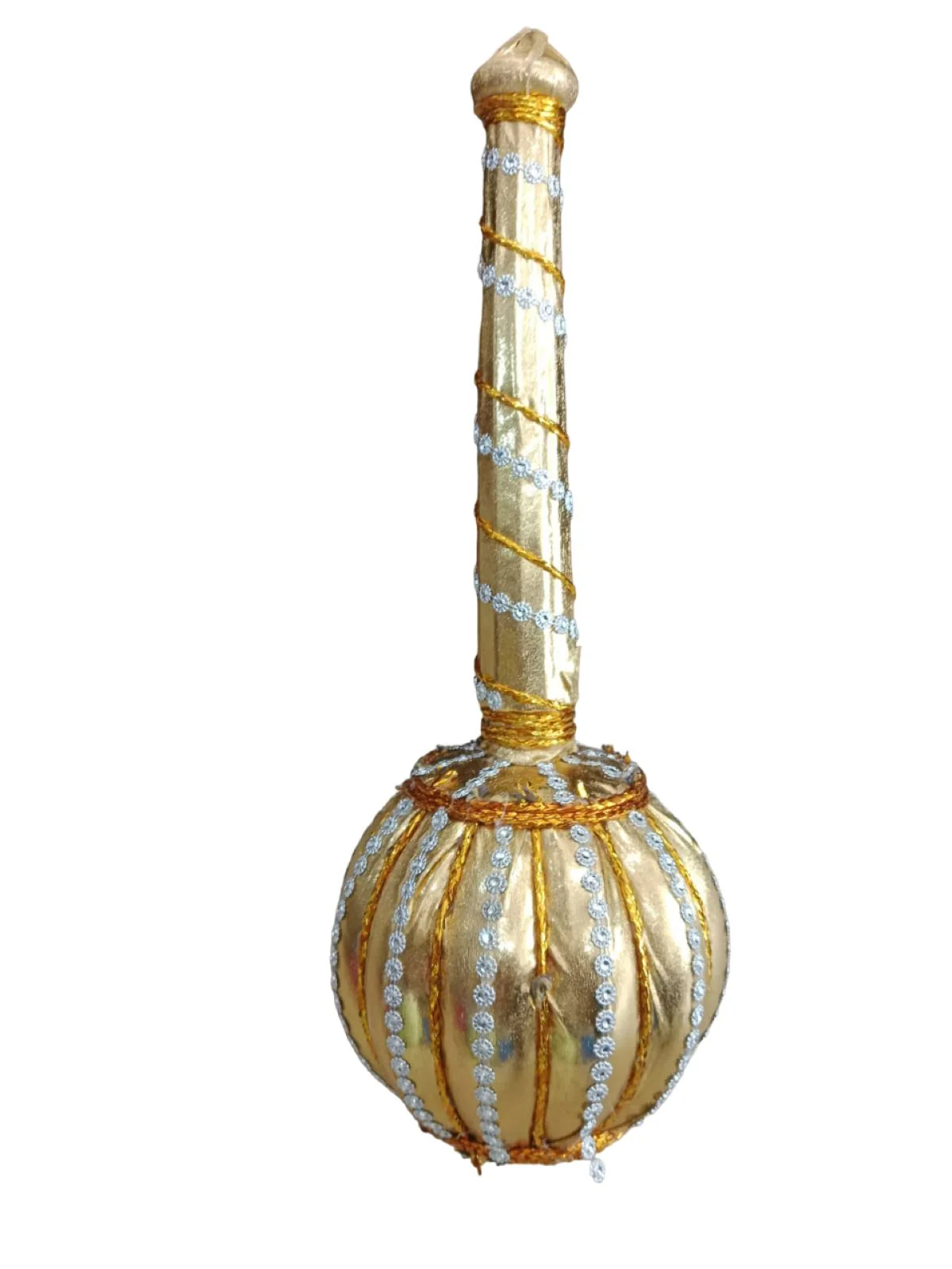 Royal Golden Gada Mace Club Hanuman Costume Accessory Traditional Weapon Plastic Toy for Kids and Boys - 22 Inches - Image 4