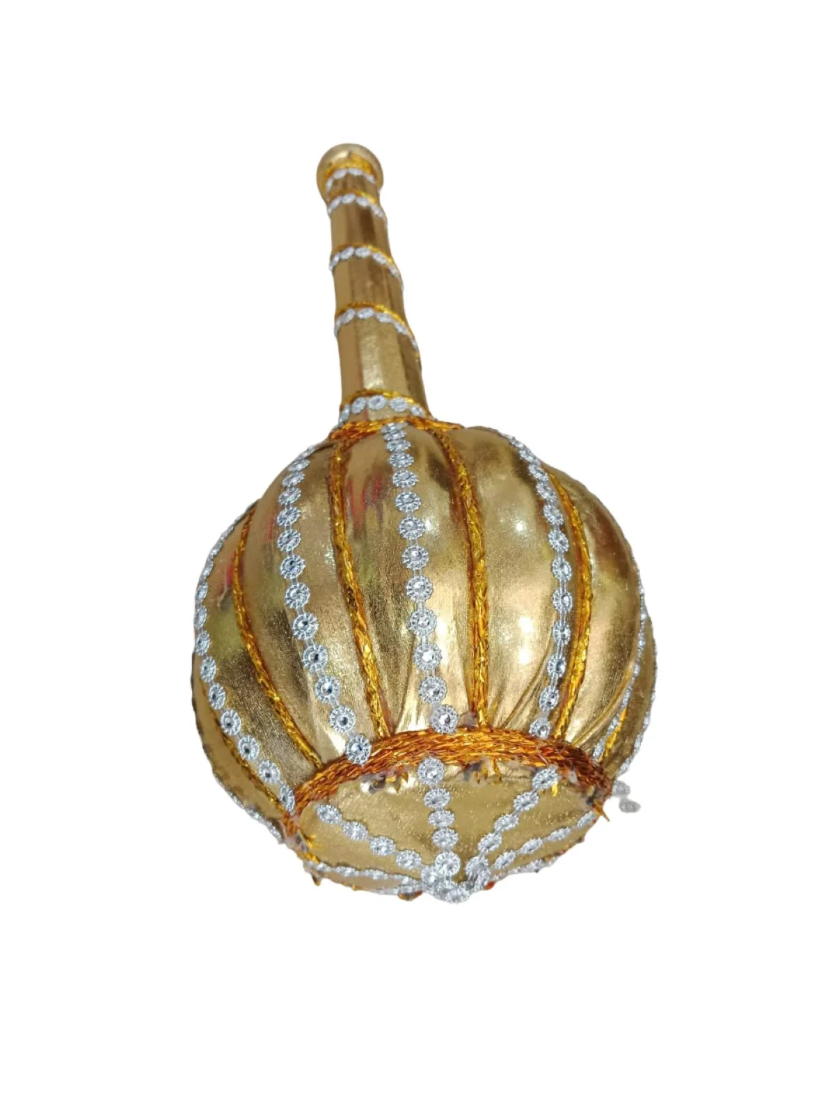 Royal Golden Gada Mace Club Hanuman Costume Accessory Traditional Weapon Plastic Toy for Kids and Boys - 22 Inches - Image 6