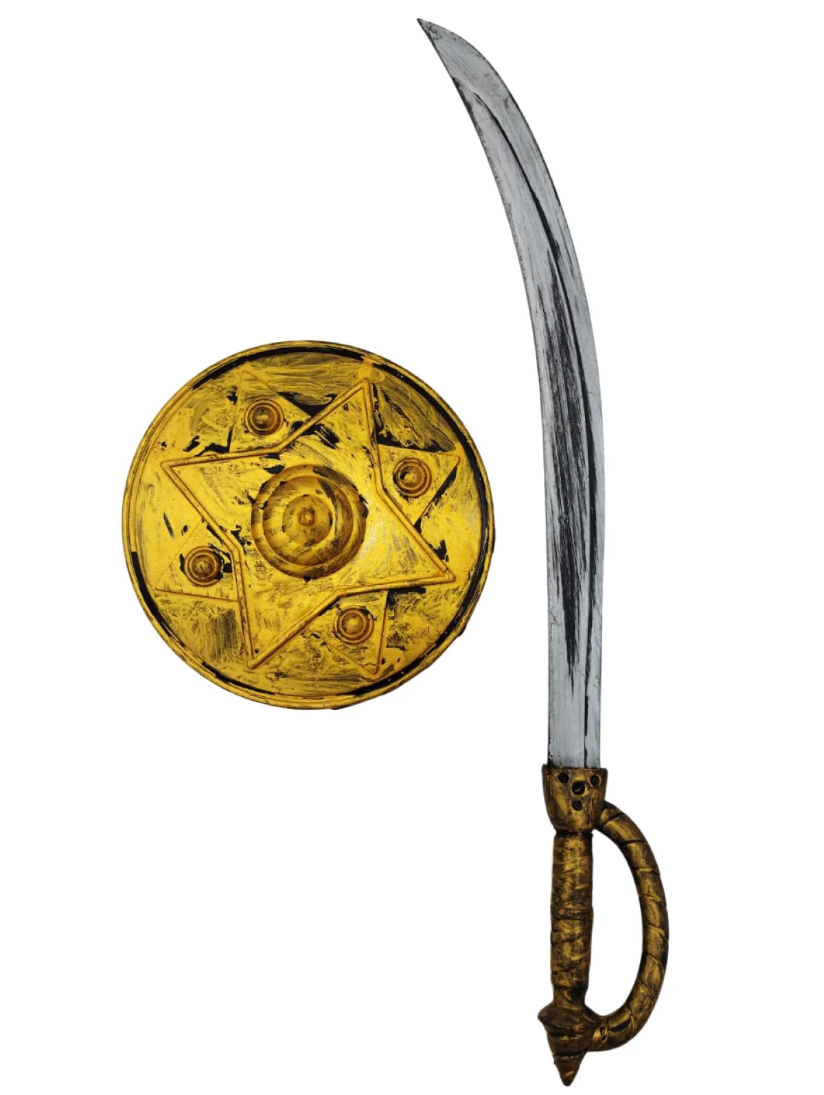 Shivaji Sword and Shield Set for Kids – 26-Inch Royal-Look Toy Sword with 10-Inch Shield with Metallic Finish |Warrior Costume Accessory for Fancy Dress & Role Play - Image 6