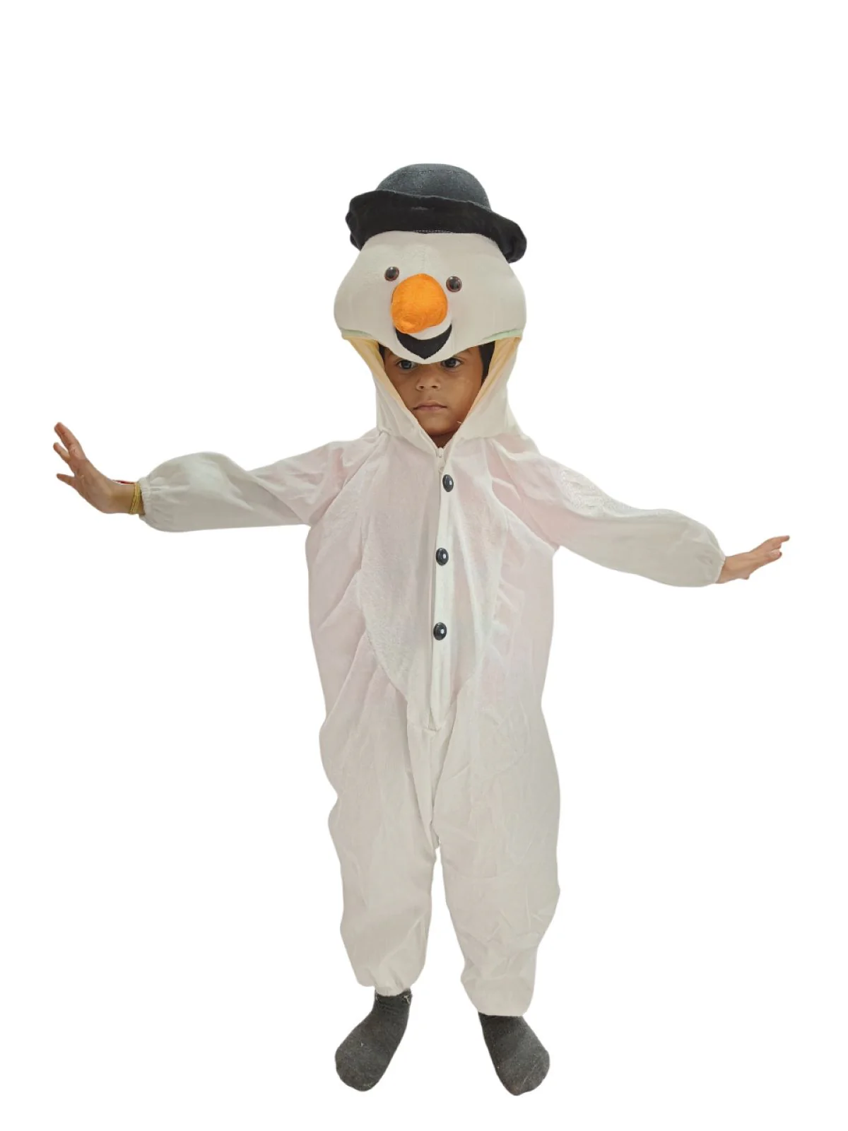 Snowman Jumpsuit for Kids Fancy Dress Costume | Winter Look Cute & Cozy for Boys & Girls - Image 5