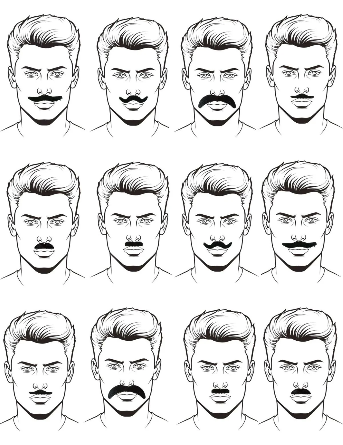 Stick-On Moustache Set – 12 Pieces with 6 Unique Styles | Self-Adhesive Fake Mustaches for Kids & Adults | Theme Party, Fancy Dress, Fun Props
