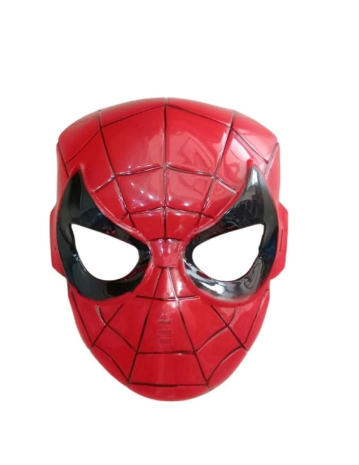 Superhero Mask with Matching Red & Blue Web Gloves | Plastic Hero Mask with Fabric Gloves for Fancy Dress, Roleplay & Costume Parties for Kids - Image 2