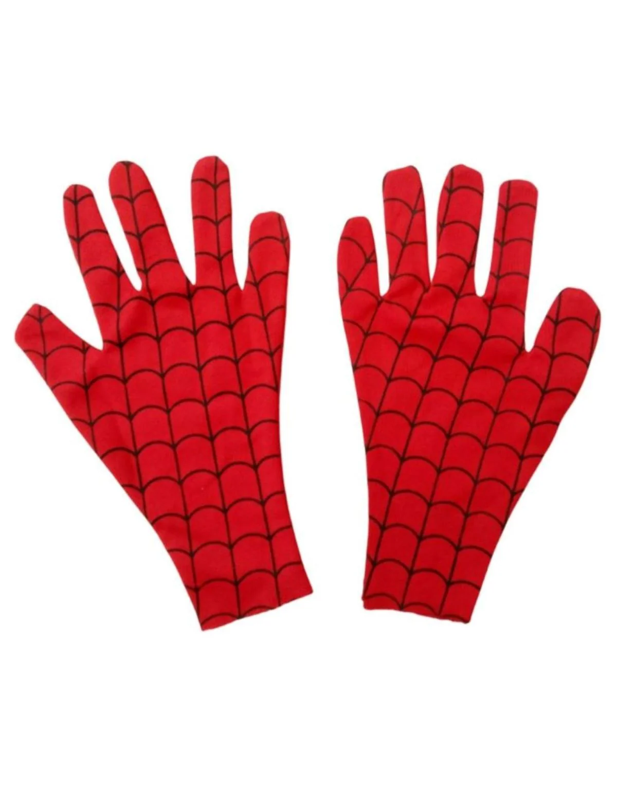 Superhero Mask with Matching Red & Blue Web Gloves | Plastic Hero Mask with Fabric Gloves for Fancy Dress, Roleplay & Costume Parties for Kids - Image 3