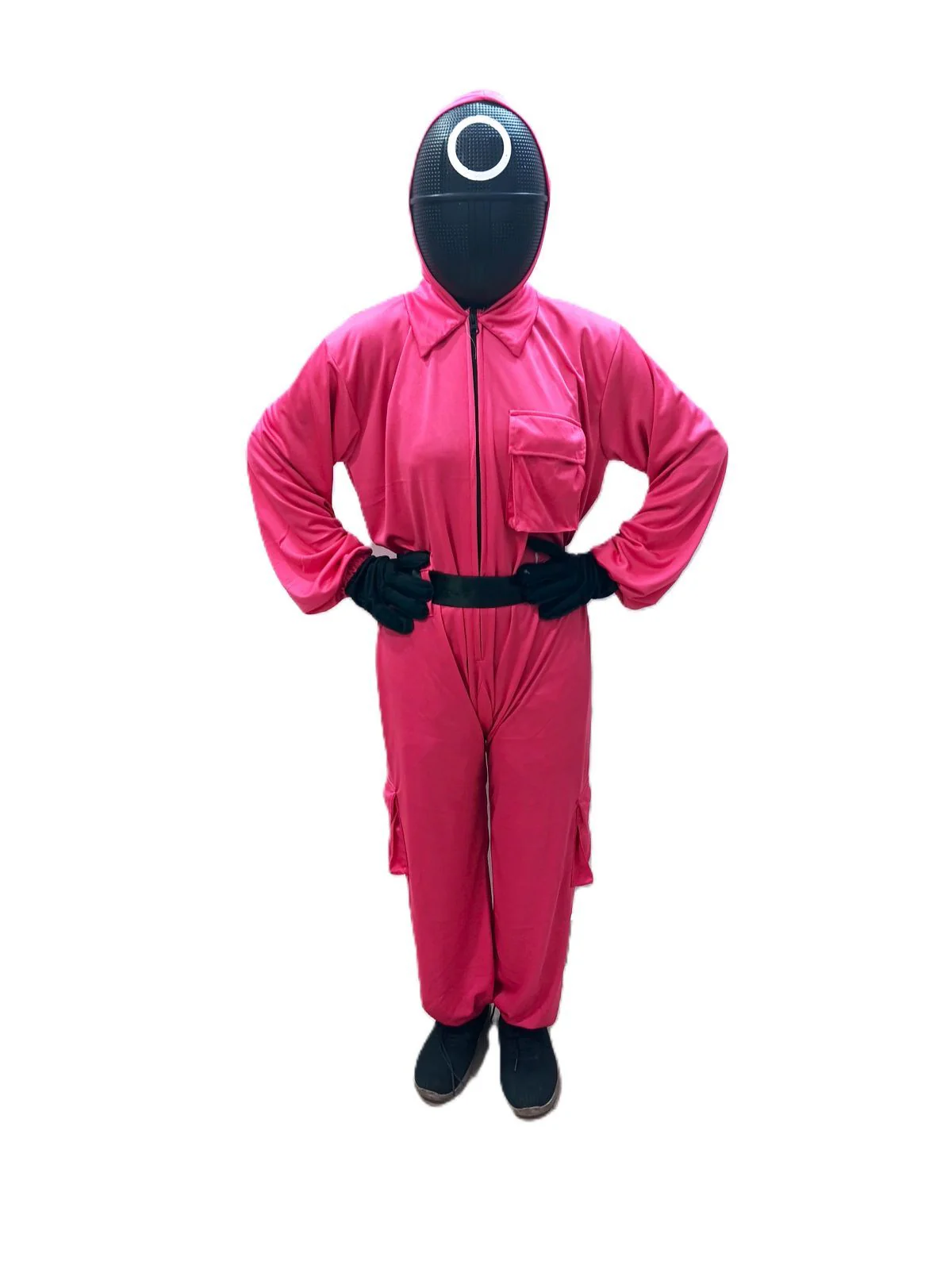 Survival Drama Korean TV Series Game Costume with Attached Hood, Assorted Plastic Mask & Belt - Halloween Cosplay Outfit for Adults | For Girls and Women - Image 11