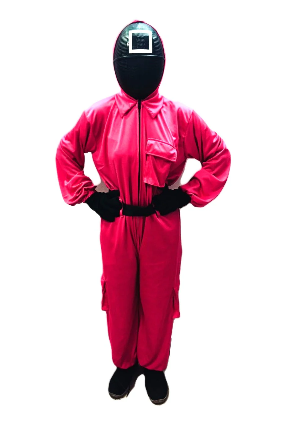 Survival Drama Korean TV Series Game Costume with Attached Hood, Assorted Plastic Mask & Belt - Halloween Cosplay Outfit for Adults | For Girls and Women - Image 13