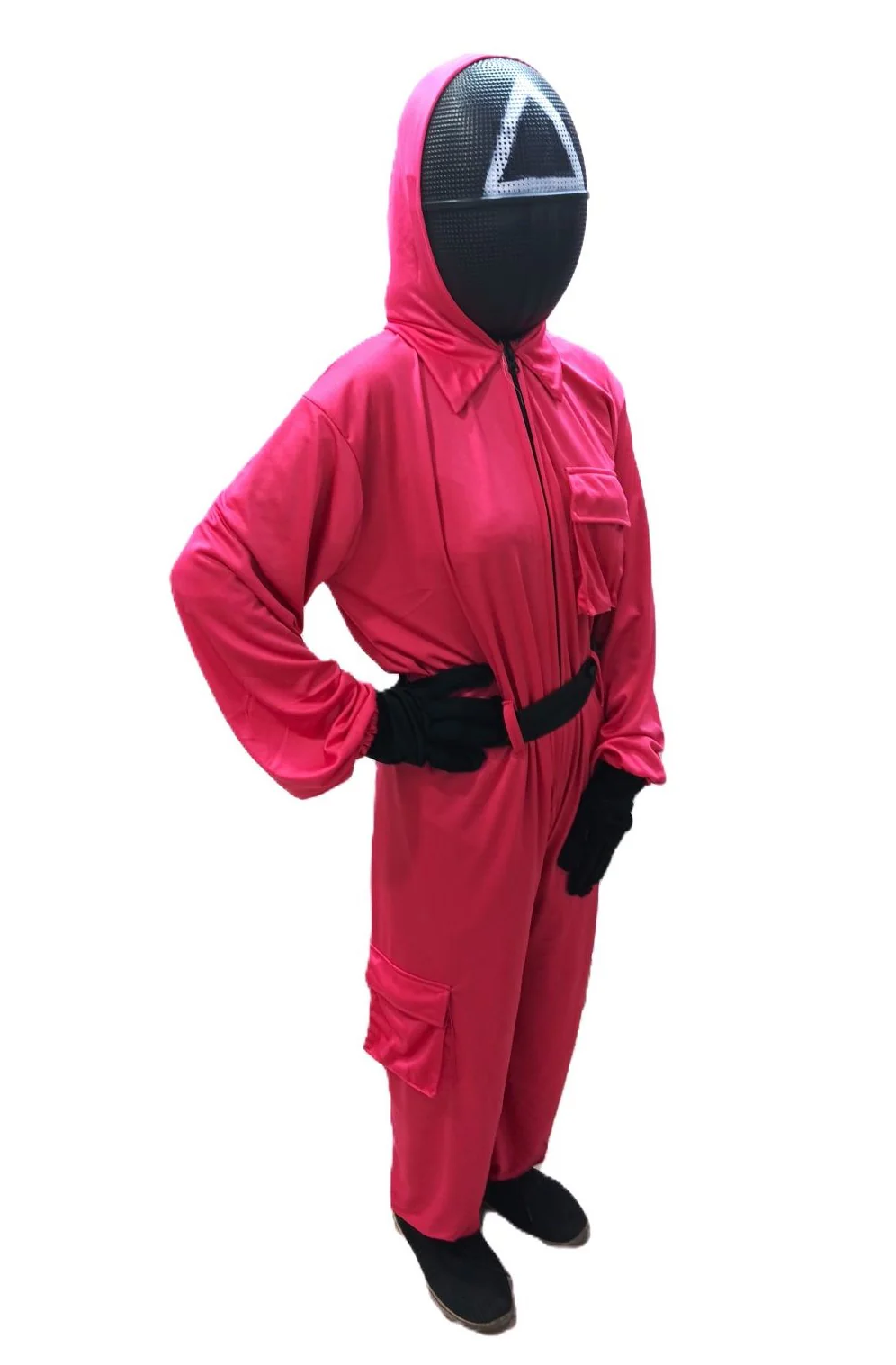 Survival Drama Korean TV Series Game Costume with Attached Hood, Assorted Plastic Mask & Belt - Halloween Cosplay Outfit for Adults | For Girls and Women - Image 2