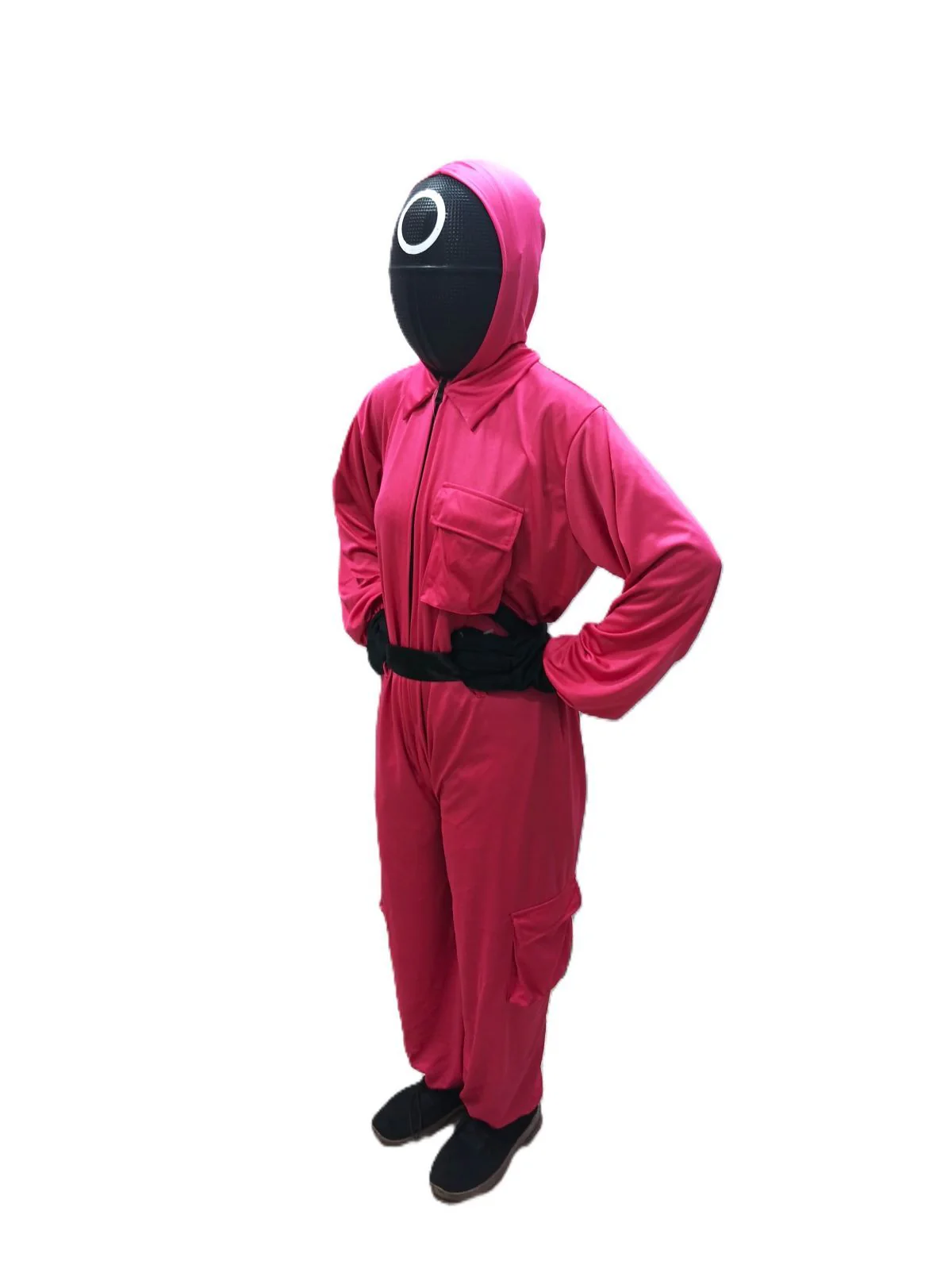 Survival Drama Korean TV Series Game Costume with Attached Hood, Assorted Plastic Mask & Belt - Halloween Cosplay Outfit for Adults | For Girls and Women - Image 4