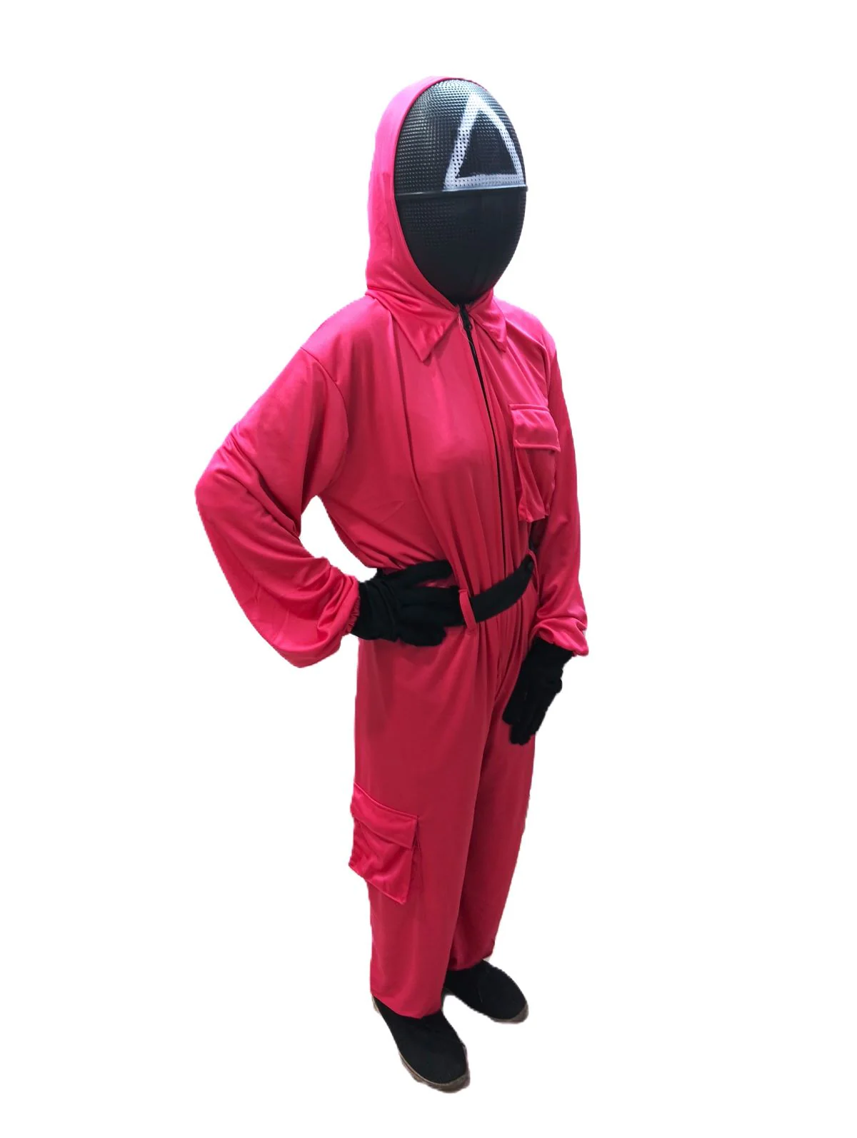 Survival Drama Korean TV Series Game Costume with Attached Hood, Assorted Plastic Mask & Belt - Halloween Cosplay Outfit for Adults | For Girls and Women - Image 9