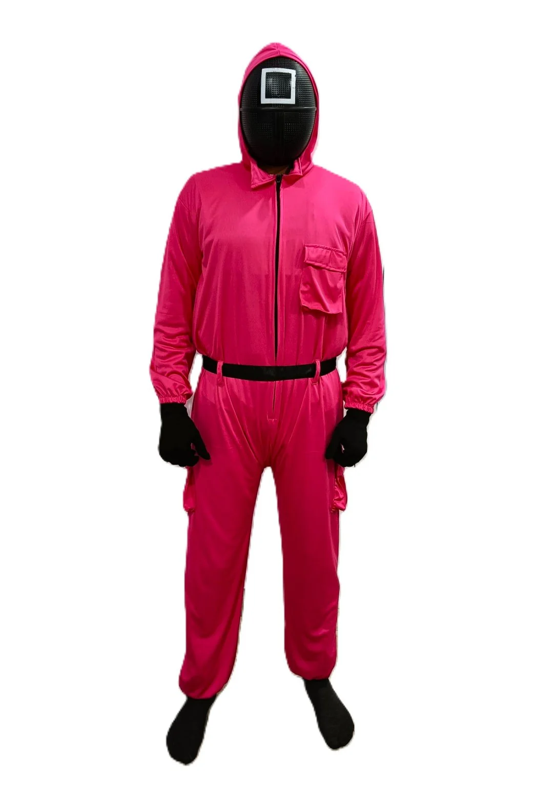 Survival Drama Korean TV Series Game Costume with Attached Hood, Plastic Mask & Belt - Halloween Cosplay Outfit for Adults | For Mens - Image 11